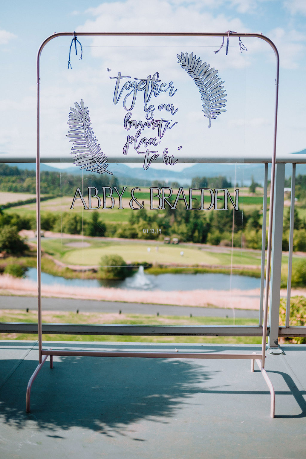 View through window at Arbutus Ridge Golf Course Vancouver Island