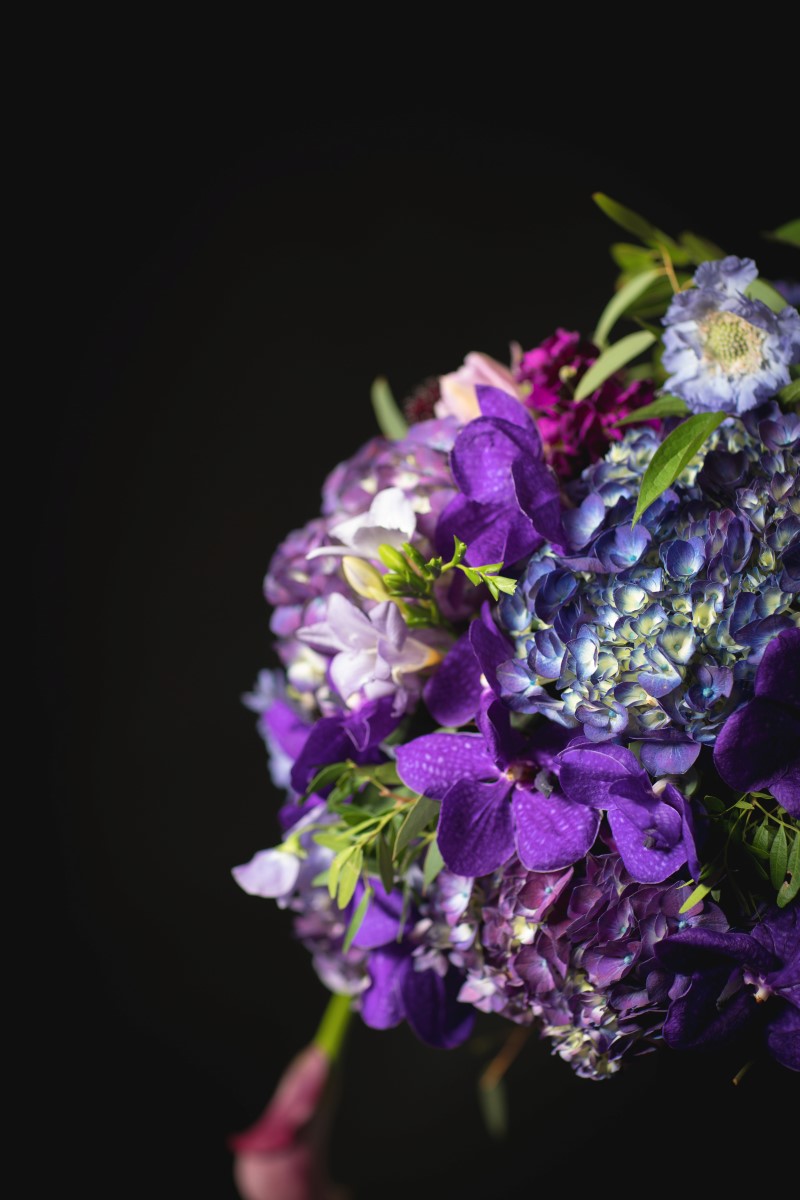 Sophisticated Dark Romance Floral Bouquet for Wedding 