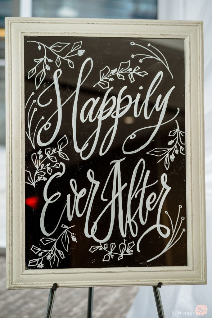 Happily Ever After Wedding Sign by Blanc 143 in Vancouver