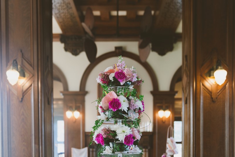 Tropical Empress Wedding Tower of Flowers by Brown's the Florist Vancouver Island 