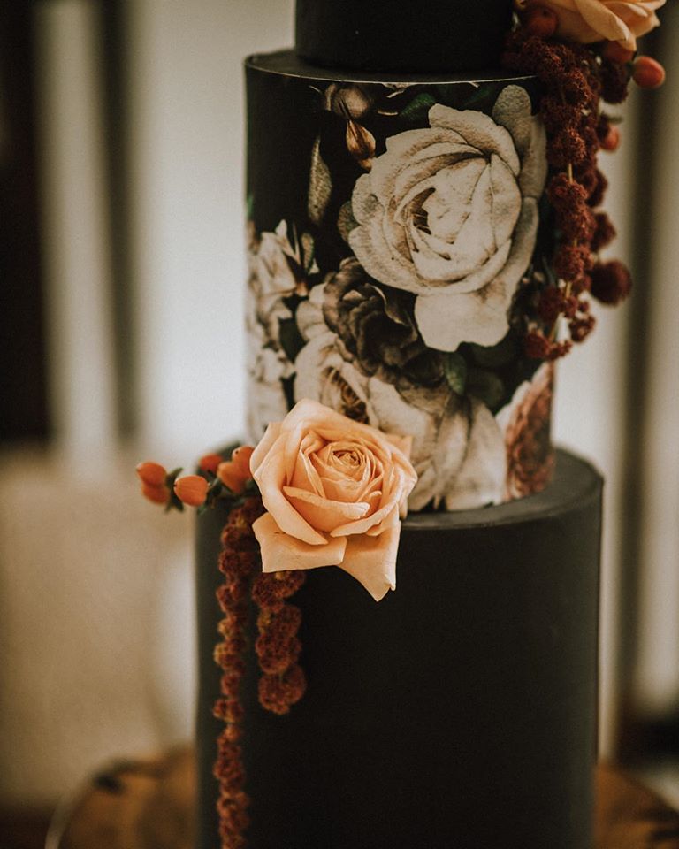 Painted Brown Chocolate Cake by Allison Shelrud Vancouver Island