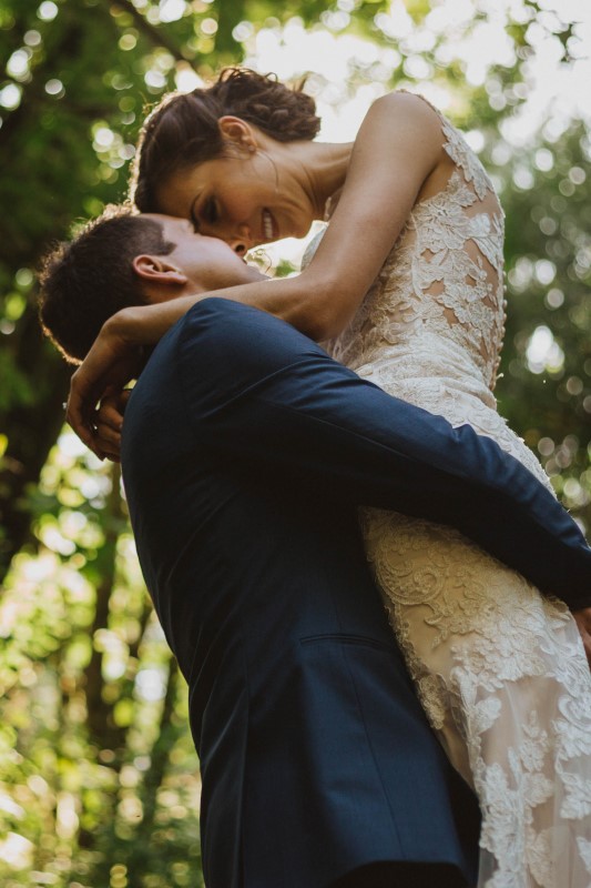 Wedding Couple Embrace for Kacie McColm Photography