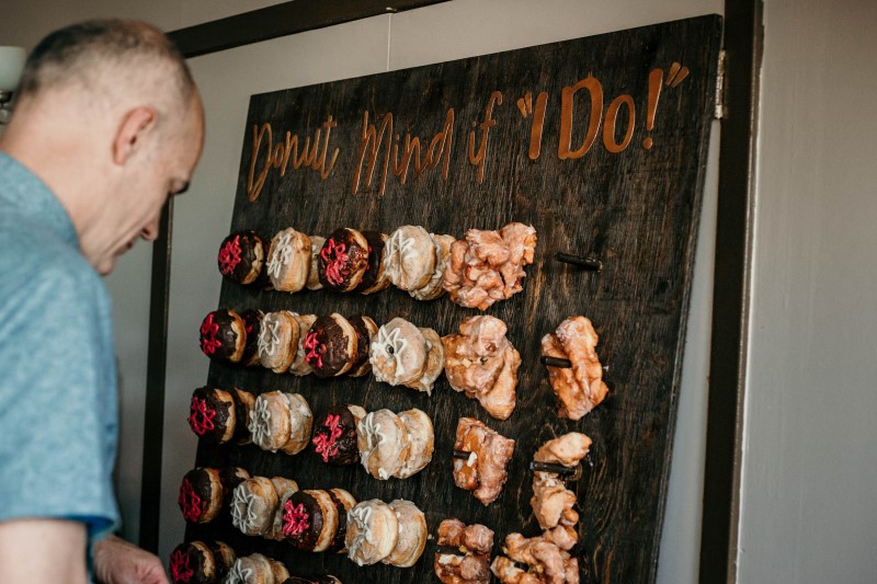 Donut Display at Vancouver Island Elegant Country Wedding