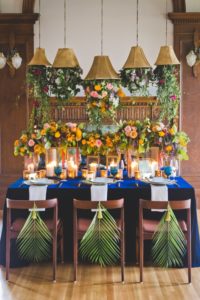 Wedding Reception Table Decor by Trend Decor with Linens by Fare La Fete