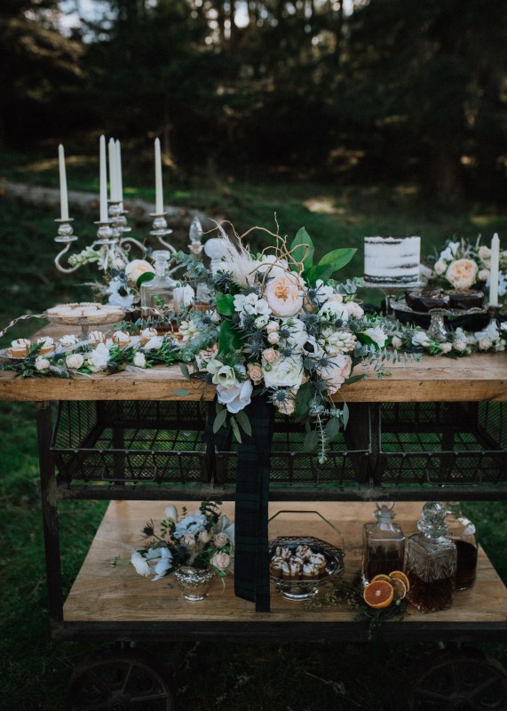 Florals for Scottish Spirit Wedding by Bespoke Blossoms On Vancouver Island