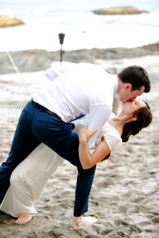 West Coast Wedding Dip Pose by Sabrina Patrice Photography