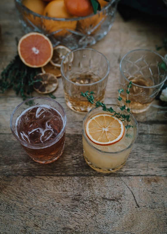 Signature Cocktails at Bird's Eye Cove Farm Vancouver Island by Three Sisters Photography