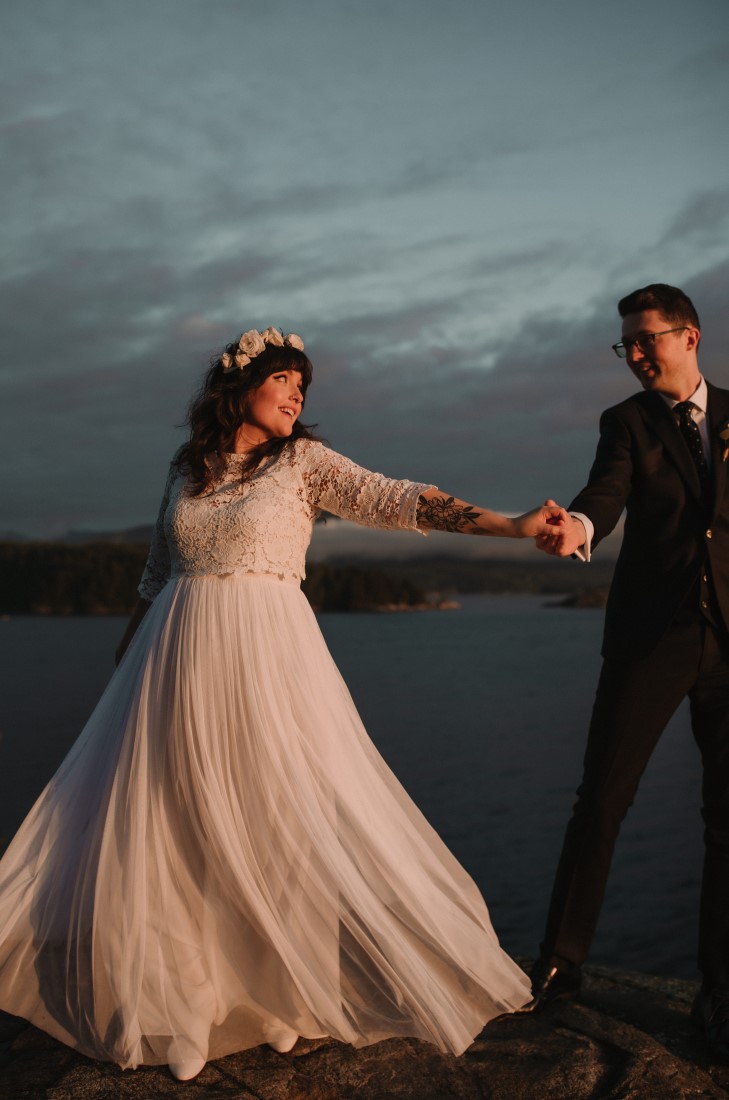 Bride in gown by Pure Magnolia Vancouver