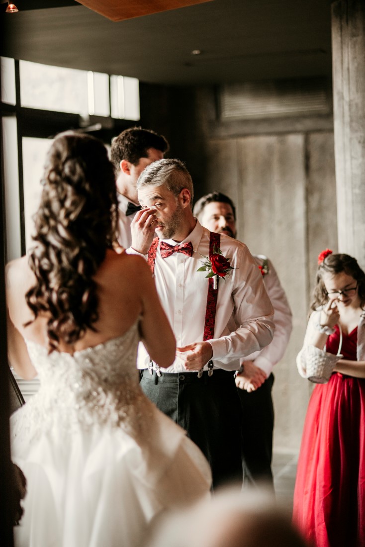 Wedding Ceremony Tears of Happiness at Black Rock Oceanfront Resort