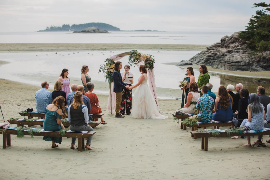 Tofino beach wedding ceremony by Michelle Milward Photography