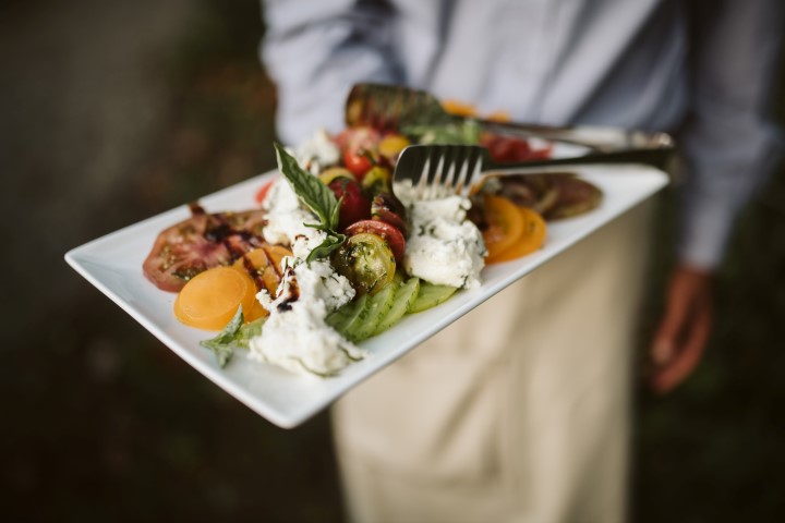 Delicious cuisine served at wedding by Truffles Catering Chef Vancouver Island