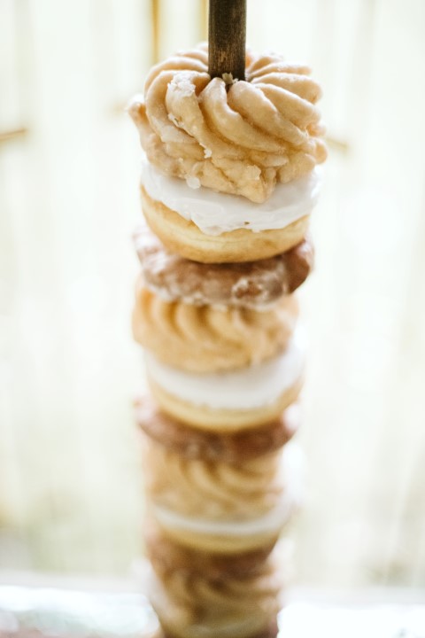 Donuts on a stick for wedding by Truffles Catering Vancouver Island