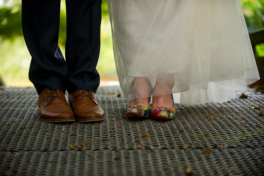 Newlyweds wearing John Fluevog shoes Vancouver