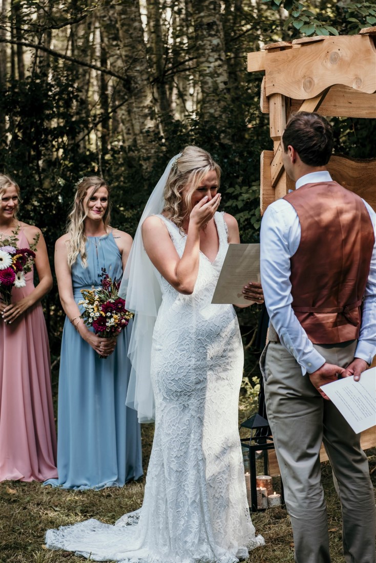 Social Distance Wedding Ceremony on Vancouver Island Farm