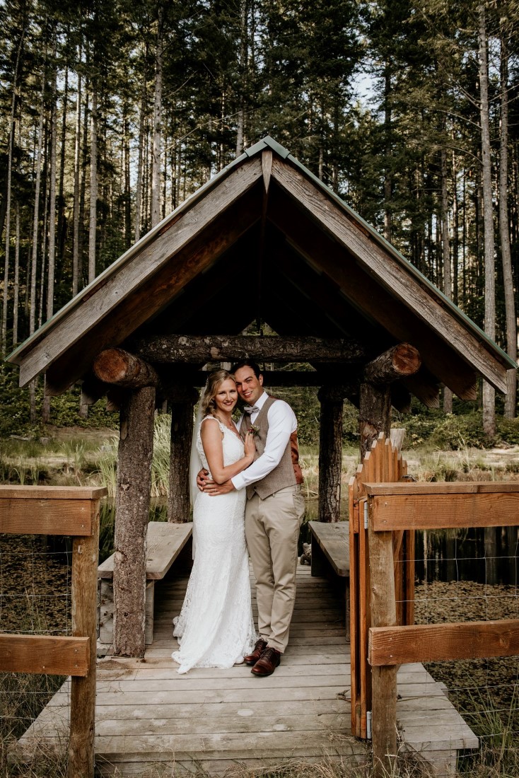 Wood Ceremony Arch for Wedding Ceremony on Vancouver Island