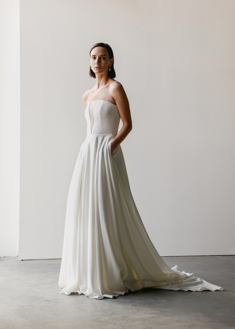 Aesling Modern wedding dresses, designed and made in Vancouver, BC