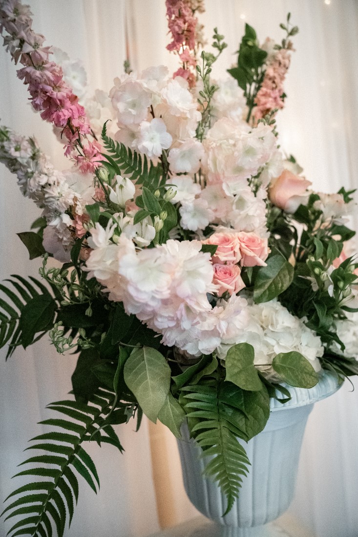 Wedding Reception Table Floral by Jennings Florist Vancouver Island