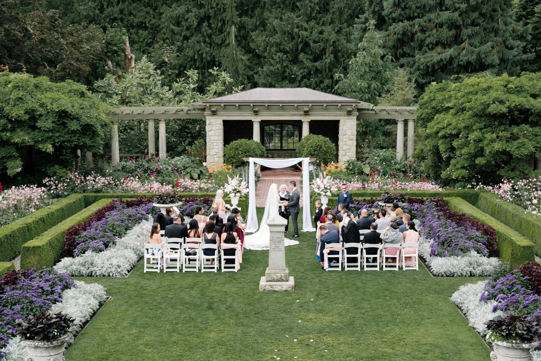 Garden Ceremony at Hatley Castle Vancouver Island