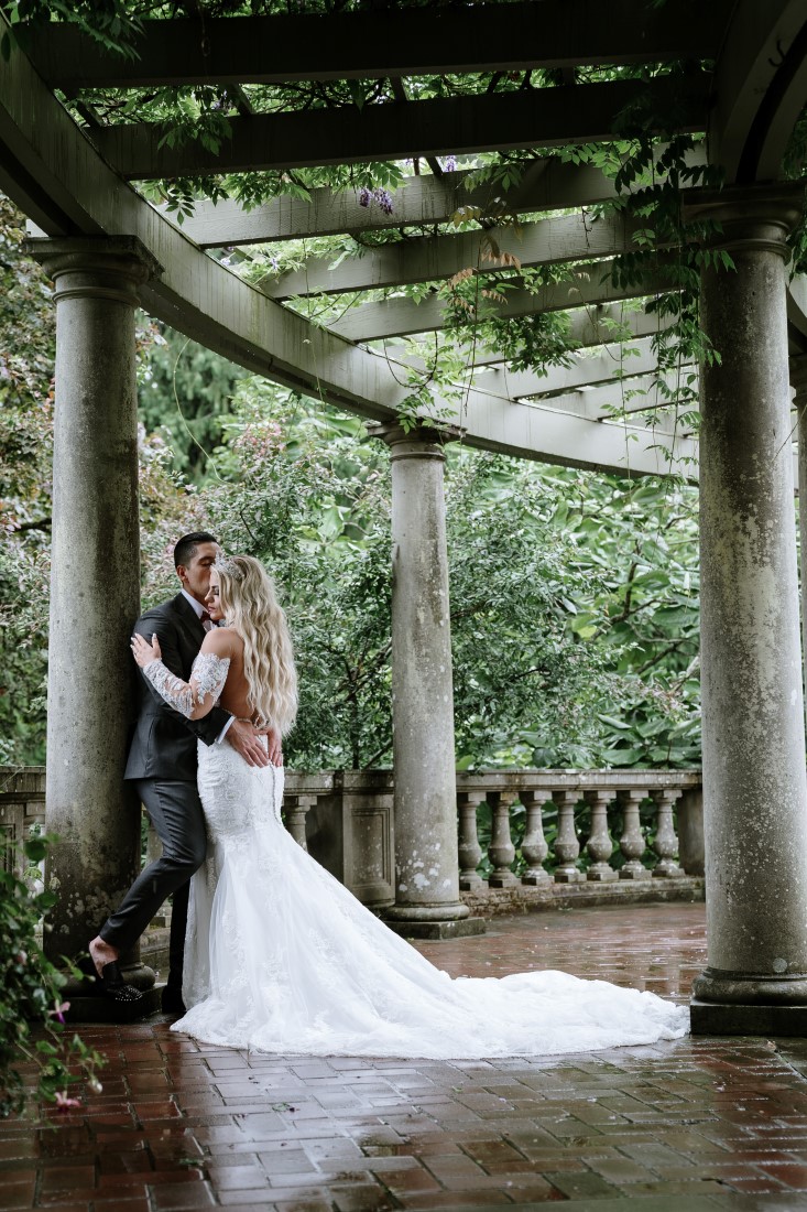 Castle Garden Wedding Veranda at Hatley Castle Vancouver Island