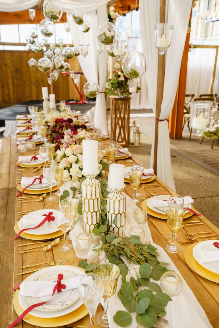 Gateway Pacific Veranda Wedding Table with White Curtains