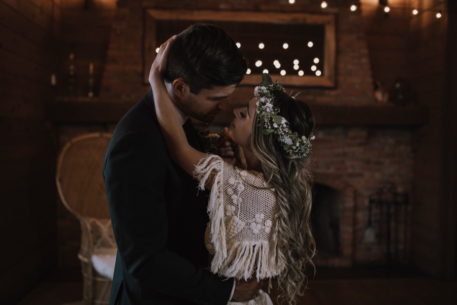 Dolphin's Resort newlyweds kiss by Gal Eye Photography Campbell River