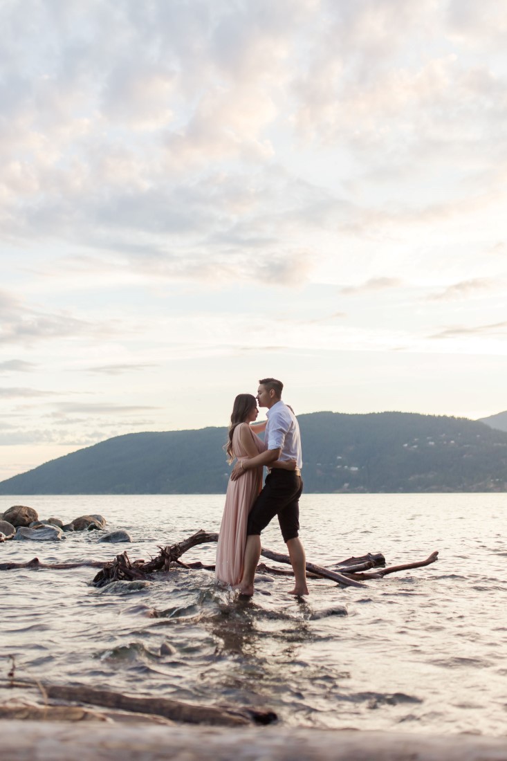 Engagement Shoot along Vancouver beach