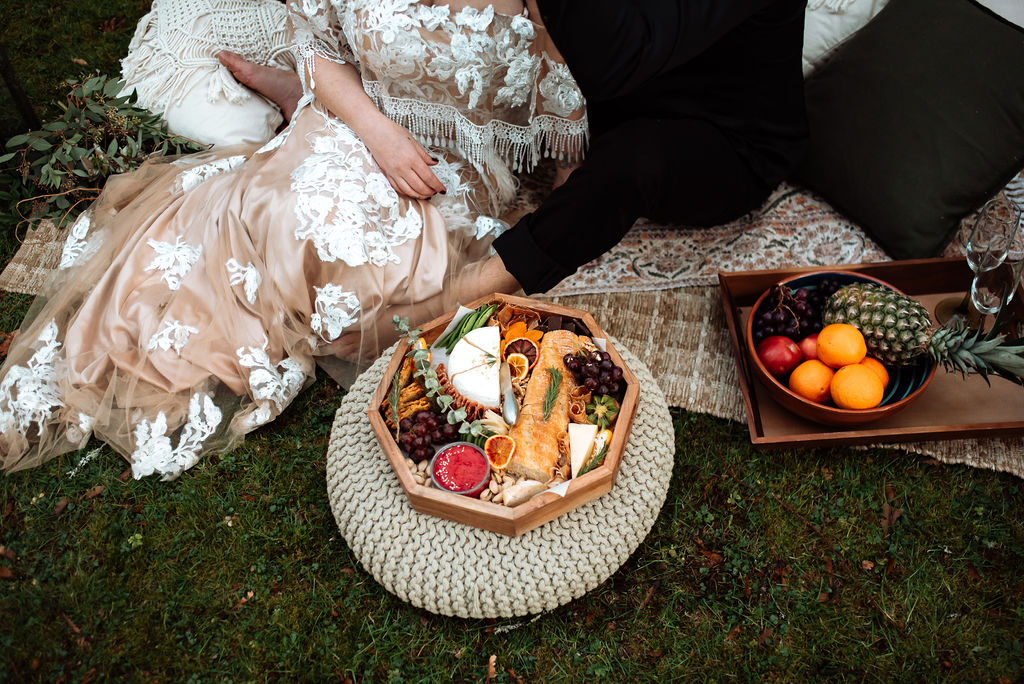 Charcuterie picnic for Vancouver Island newlyweds