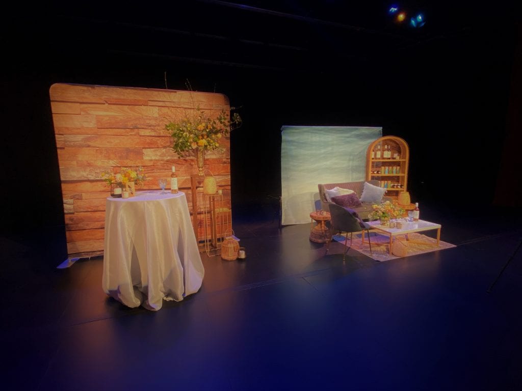 Stage Set Up for 2020 Vancouver Island Wedding Awards Live Stream at Mary Winspear Centre