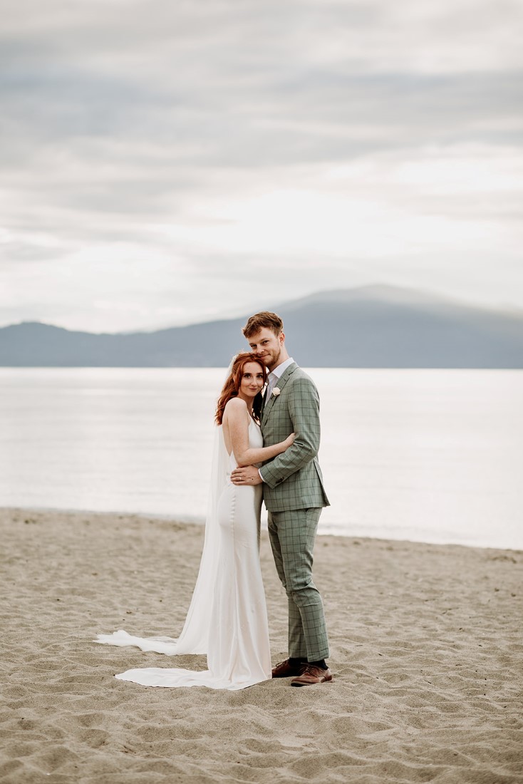 Newlyweds wearing Park and Fifth and Indochino from Vancouver