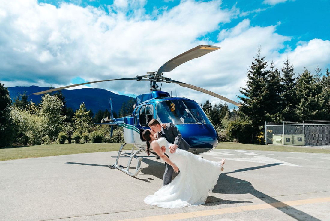 Wedding From Above Janayh Wright Photography lean back kiss