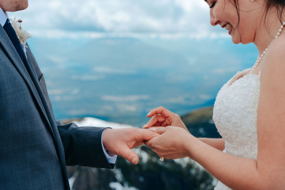 Wedding From Above Janayh Wright Photography ring exchange