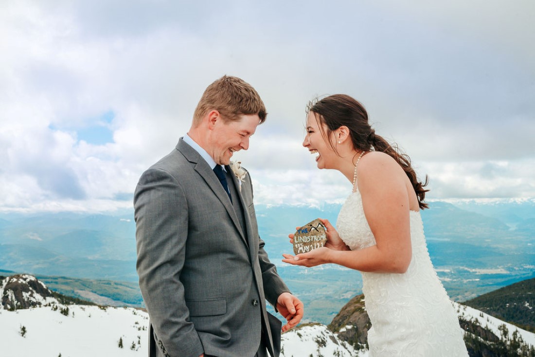 Wedding From Above Janayh Wright Photography couple shares a laugh