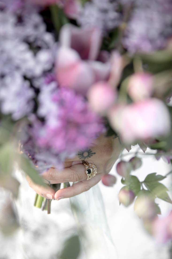 Purple Lilac Spring Wedding Hattie Root Photo Brides rings