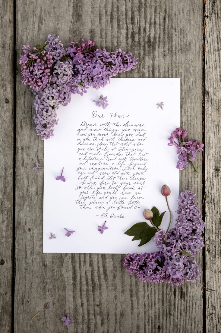 Purple Lilac Spring Wedding Hattie Root Photo vows