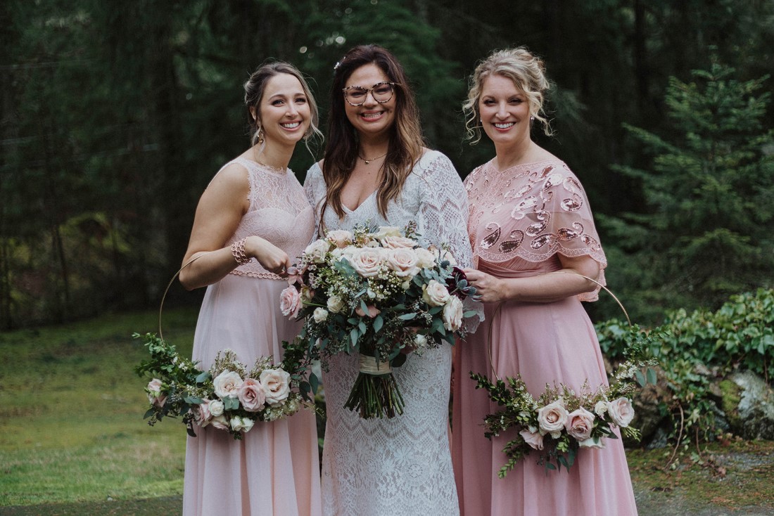 Sophisticated Gallery Kacie McColm Photography bride with maids and floral hoops