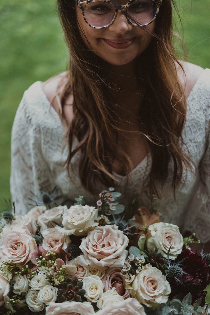 Sophisticated Gallery Kacie McColm Photography bride with her beautiful bouquet