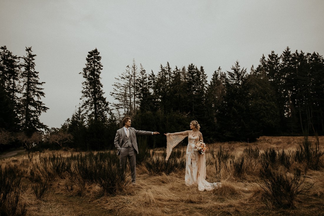 Romantic Cover for Vancouver Island Magazine Secret Waters Photography couple reach for each others hands