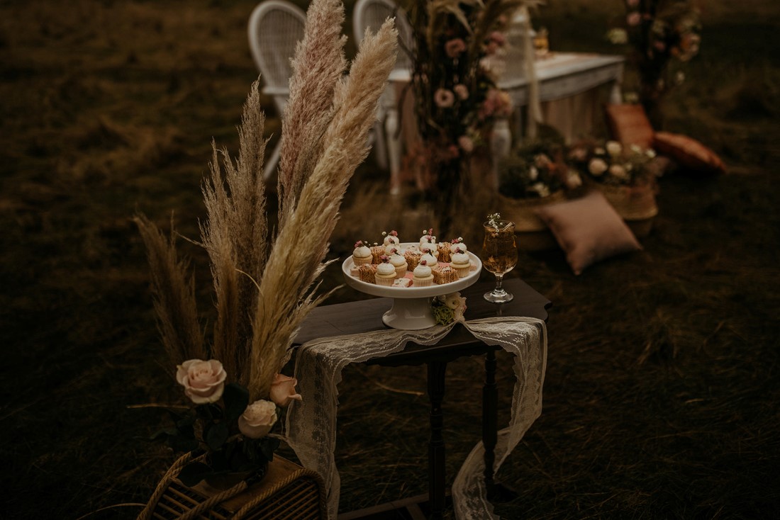 Romantic Cover for Vancouver Island Magazine Secret Waters Photography desserts stand on lace table runner