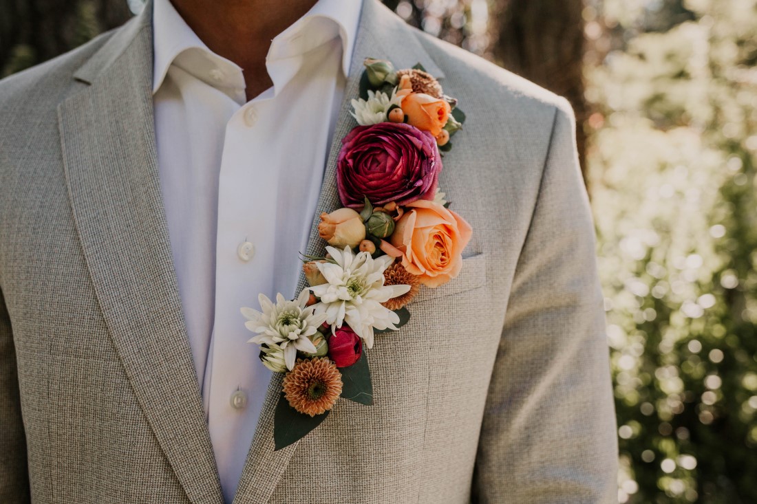 Groom's Floral Lapel by Brown's the Florist Vancouver Island